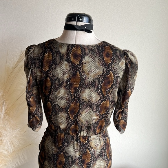REVOLVE chocolate brown snakeskin mini dress - Picture 8 of 15